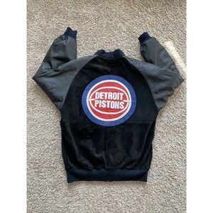 Vintage 90's‎ Starter Detroit Pistons NBA Leather Wool Varsity Jacket Men's XL